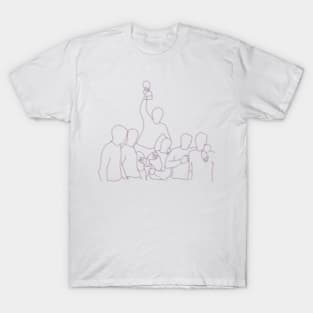 England 1996 World Cup Minimalist Line Art T-Shirt